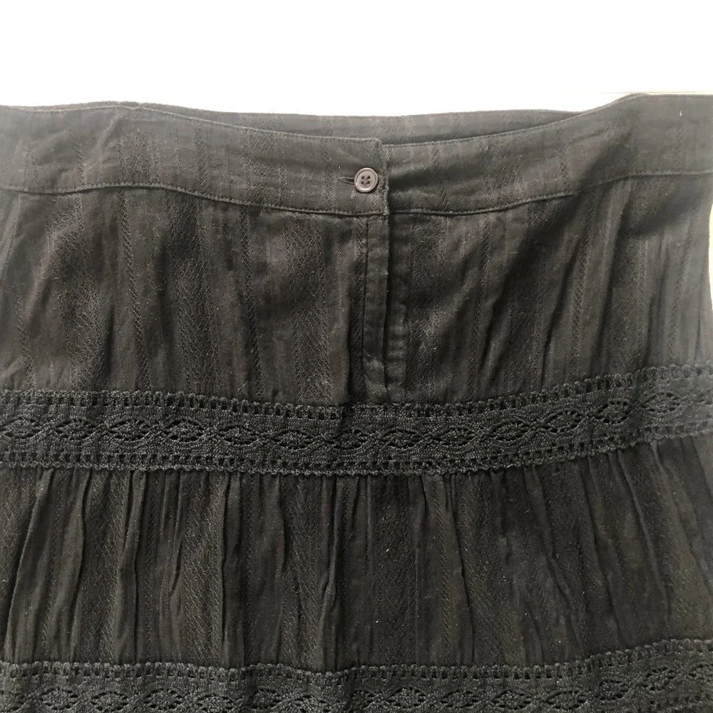 H&M Women's Black Frilly Skirt Size 4 - Picture 4 of 5